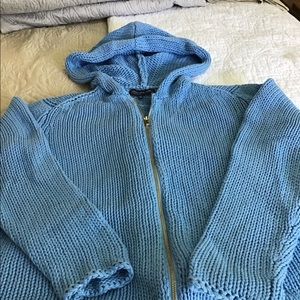 Women’s cotton sweater. Vibrant blue
